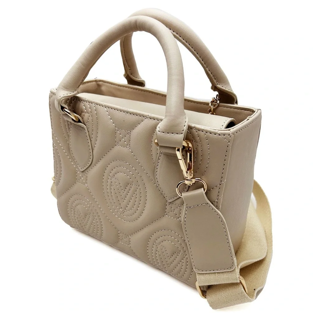 Valentino Orlandi |‎ NEW Quilted Leather Logo Satchel Crossbody Bag (V-2012)